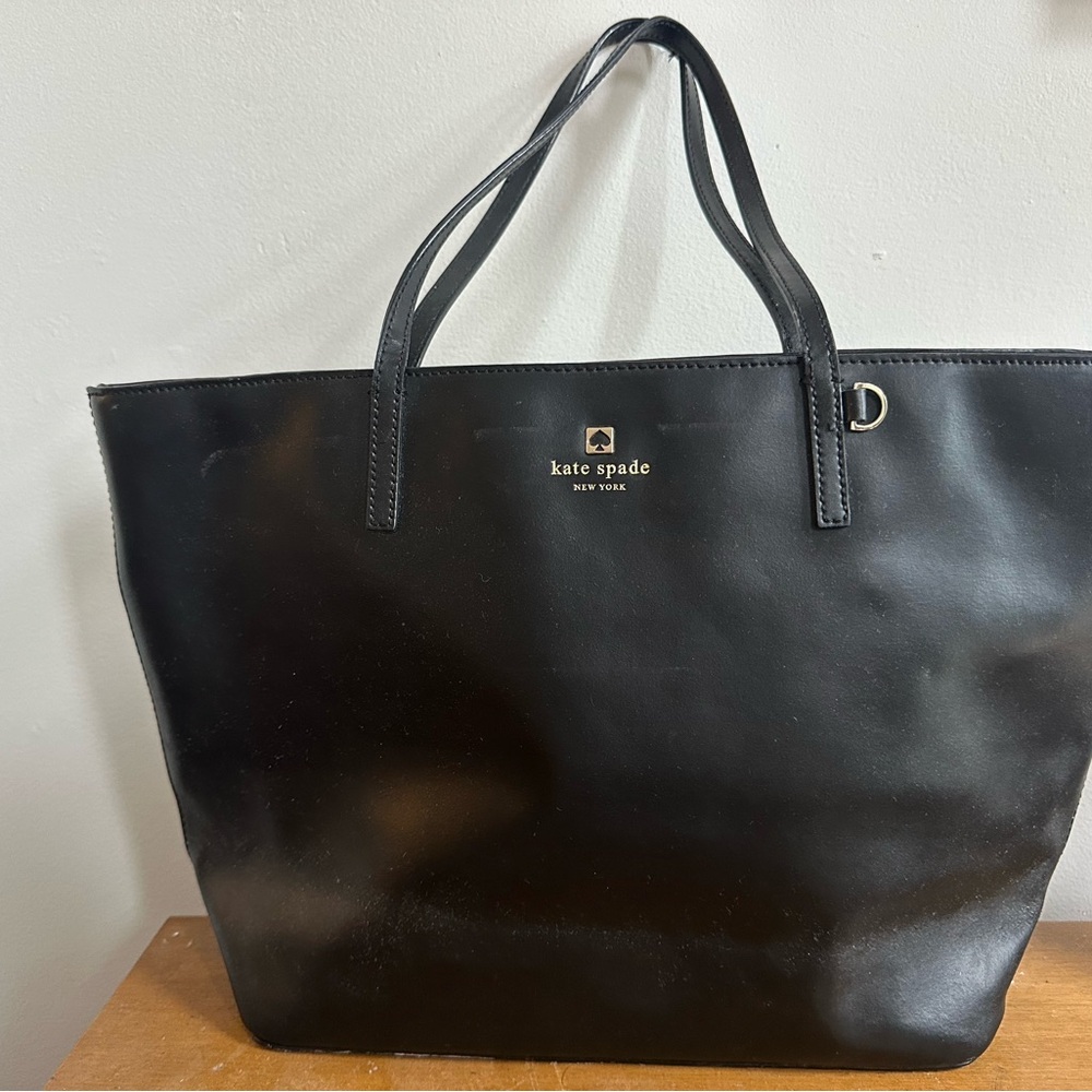 Kate Spade Classic Black Leather Tote